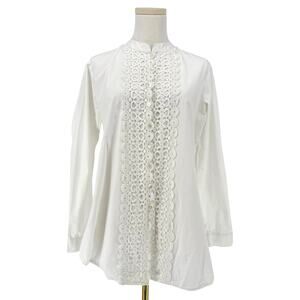 Roberta Roller Rabbit White Eyelet Embroidery Button Front Shirt Casual Boho S